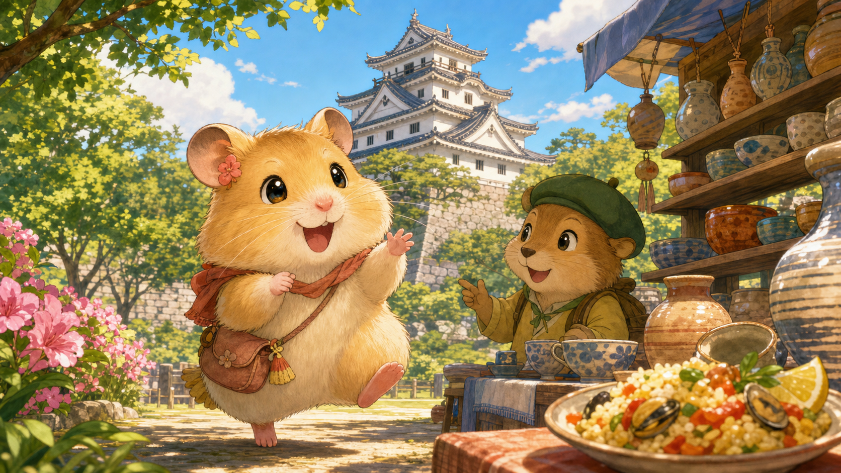 案内役のゴールデンハムスター、ここちゃん